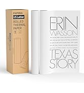 PAPRMA 8.5 x 11 inch Thermal Paper 2 Rolls Quick-Dry US Letter Size Thermal Printer Paper White 5...