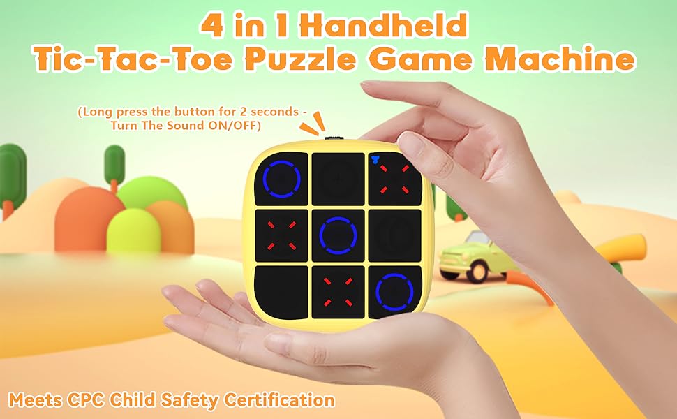 Tic Tac Toe Game Electronic Tic Tac Toe Bolt Game Portable Puzzle Travel Games for Adults and Kids