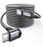 JSAUX 100W USB C to USB C Cable, 10FT Right Angle USBC to USBC Fast Charging Cord Compatible with...