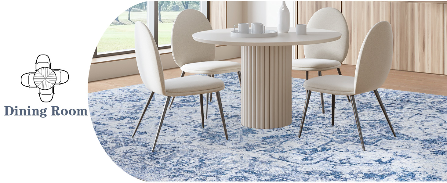 kitchen rugs 6x9 blue white 5x7