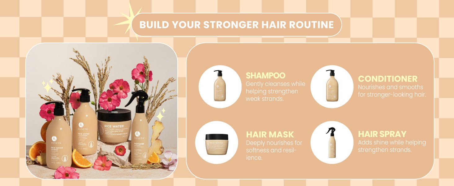 LUSETA rice water shampoo and conditioner