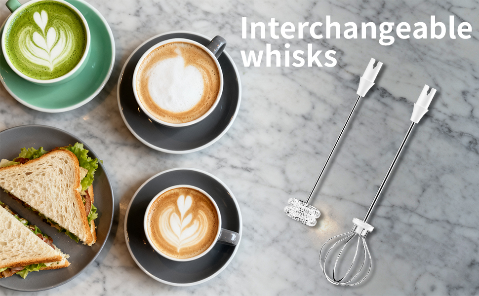 Interchangeable whisks