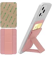 WWW Card Holder with Stand for Back of Phone,Secure Stick on Wallet,PU Leather Credit Cards Holde...