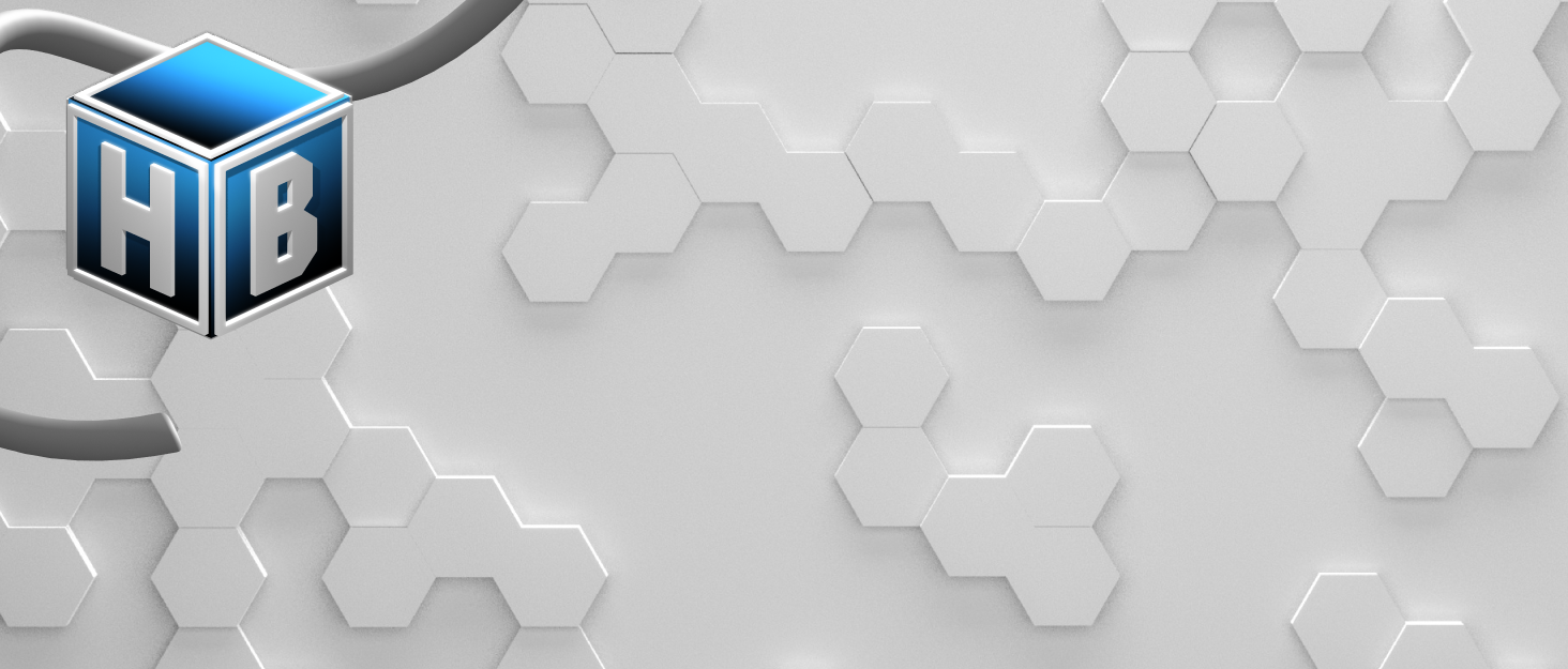 hatchbox 3d printer filament logo on a hexagon background