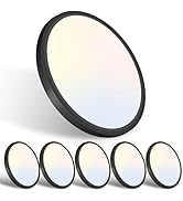 libtit 6Pack 7 inch Flush Mount Ceiling Light - 15W 1500Lm Surface Mount LED Light Fixture,3000k/...