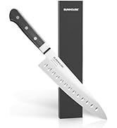 Sunhouse Japanese Chef Knife 8 inch, AUS-8 Stainless Steel – Superior 62HRC Hardness, Razor Sharp...