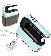Yomelo 9-Speed Digital Hand Mixer Electric, 400W Powerful DC Motor, Baking Mixer Handheld with Sn...
