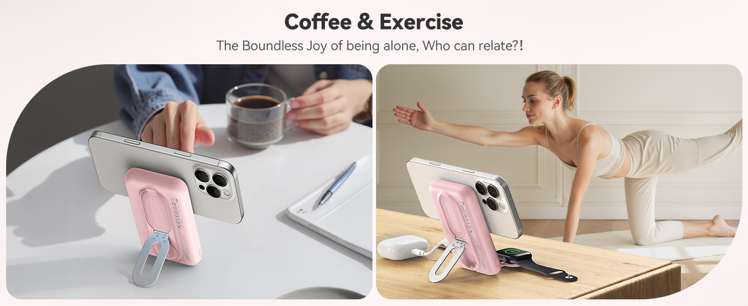 Haloun Magnetic Power Bank pink-5-3