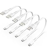 Short Micro USB Cable 1ft, 5 Pack Android Micro USB Cable Standard 2.0 USB A to Micro USB Charger...