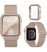 Stretchy Bands Compatible for Apple Watch Band and Case 40mm 44mm 41mm 45mm 42mm 46mm, Nylon Solo...
