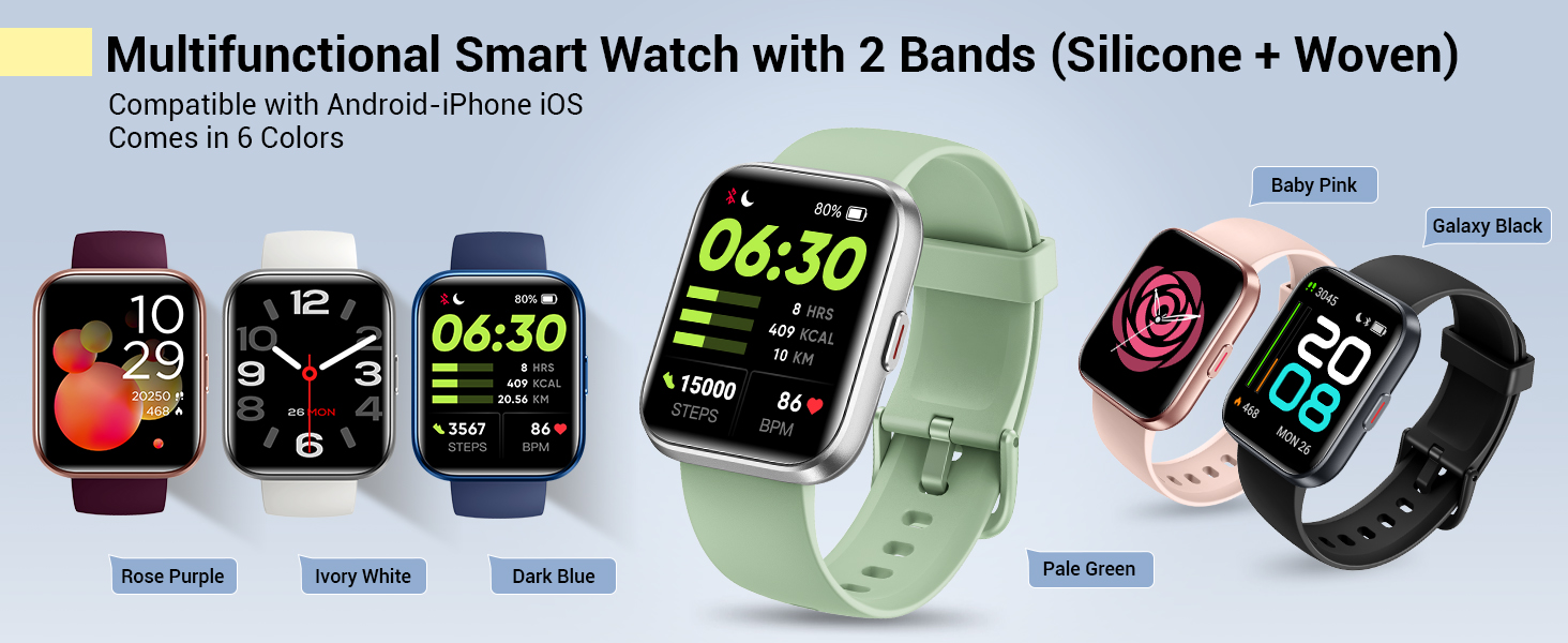 Smart watches for women Android and iPhone compatible smart watches for men