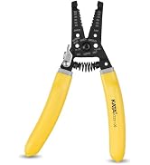 Wire Stripper Wire Cutter for Electricians: 7 Inch Wire Crimpers Stripping Tool for 20-30 AWG Sol...
