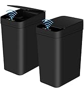 Anborry Bathroom Automatic Trash Can 2 Pack 2.2 Gallon Touchless Motion Sensor Small Slim Garbage...