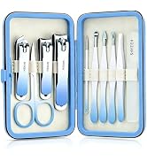 Manicure Set, 10 pcs High-Carbon Steel Nail Clippers Set, Portable Mini Manicure and Pedicure Kit...