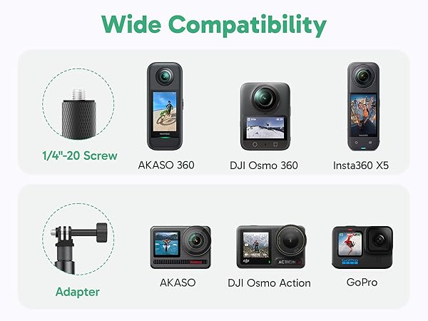 AKASO 120cm Invisible Selfie Stick for 360 Action Camera