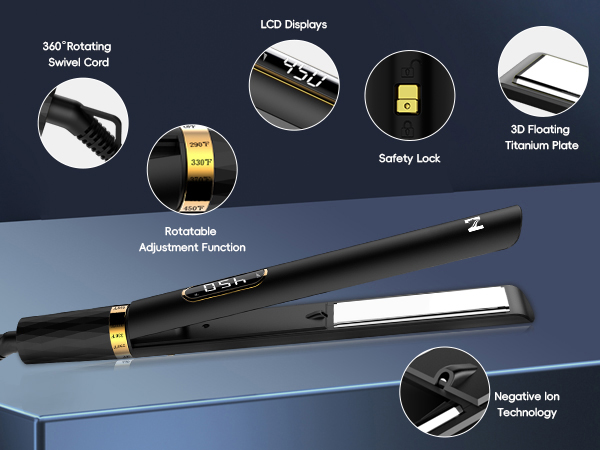 Professional Ionic Flat Iron-Multiple Upgraded Function Designs