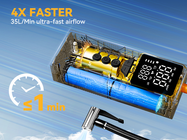 battery air compressor tire inflator