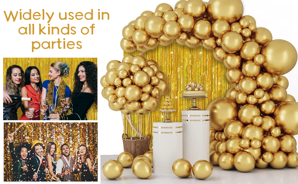 gold tinsel backdrop birthday party decorations tinsel curtain party streamers backdrop foil fringe