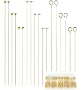 FIVEIZERO 900 PCS Eye Pins and Flat Head Pins for Jewelry Making, Metal Eyepins, Headpins &amp; Ball ...