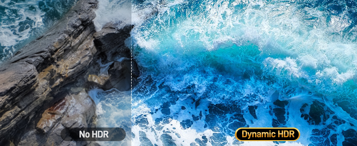 Turbulent ocean waves crashing against rocky coastline. Powerful blue water contrasts with dark stone in dramatic seascape.