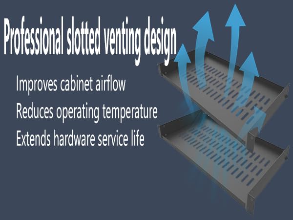 1U Disassembled Vented Cantilever Server Rack Mount Shelf