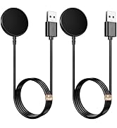 2 Pack for Samsung Galaxy Watch Charger Compatible with Watch Ultra/7/6/6 Classic/5/5 Pro/4/4 Cla...