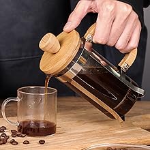 french press single serve bamboo