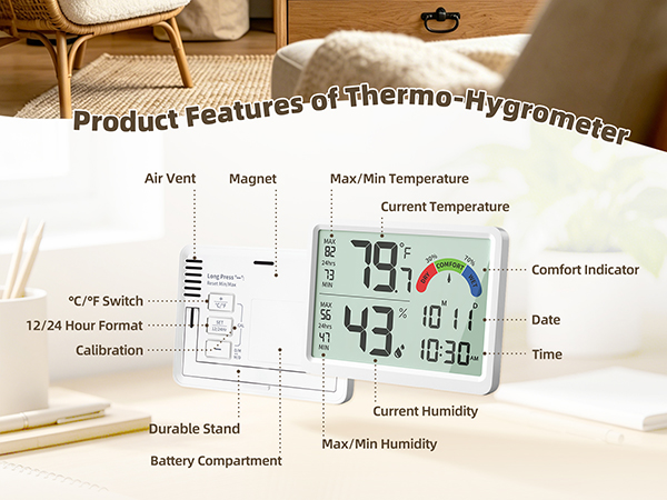 Product Features of Thermo-Hygrometer
