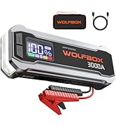 WOLFBOX 3000A Jump Starter,12V Car Battery Jump Starter,65W Quick Charge(Adapter Not Included) 16...