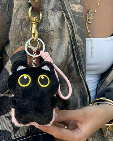 Cat Keychain Compact Mirror