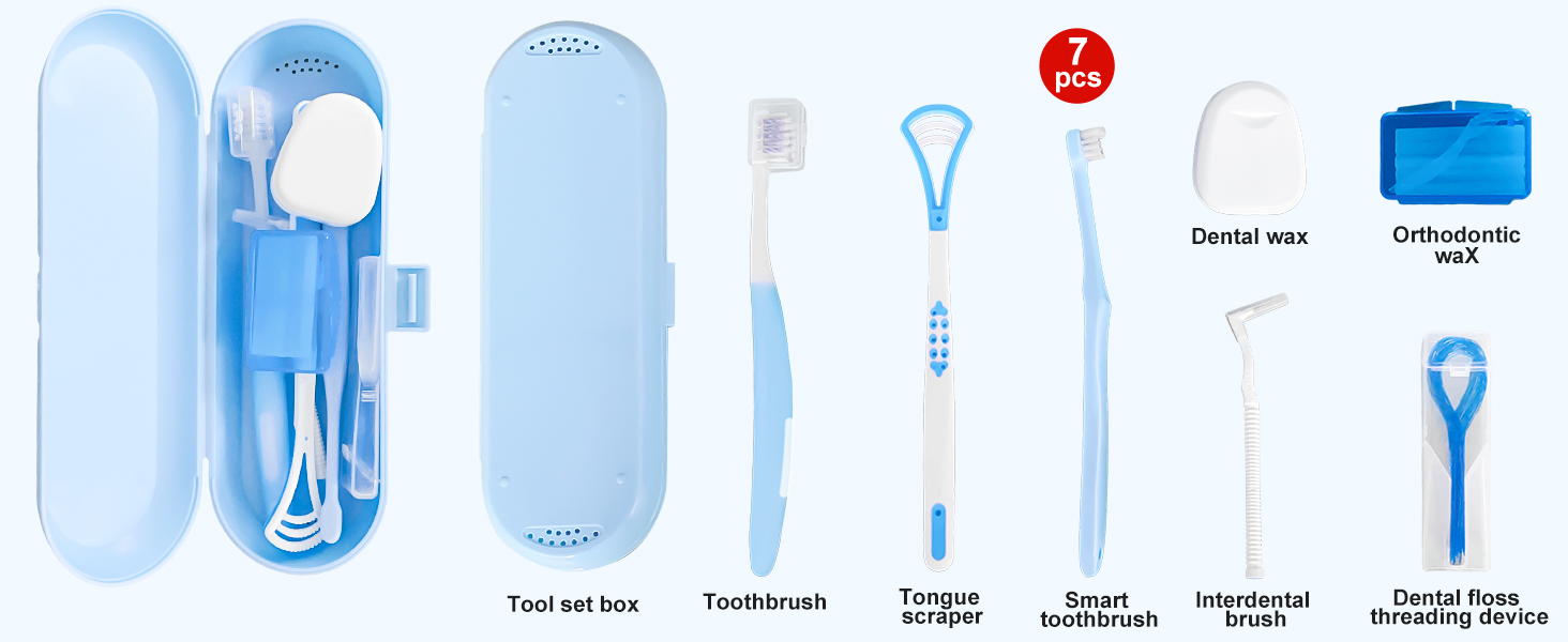 7-in-1 Travel Oral Care Kit with Case