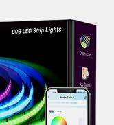 DAYBETTER RGB-Plus COB LED Strip Lights, Smart LED Lights with Built-in IC Chips, App-Control, Mu...
