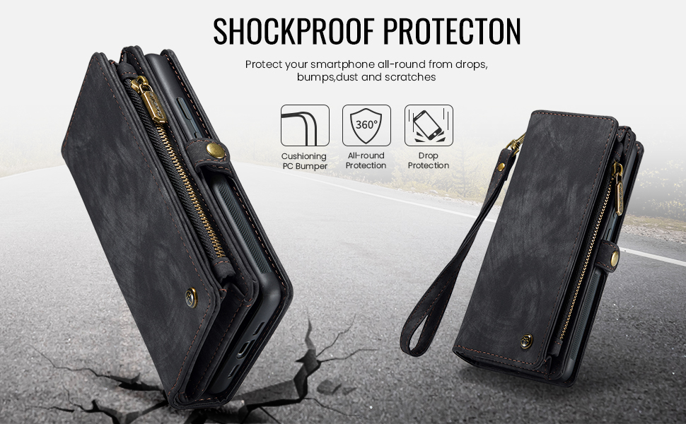 Google Pixel 10 Pro XL Wallet Case for Women Men with Card Holder Shockproof Protective Cover