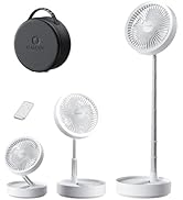Gaiatop Portable Pedestal Fan 16000mAh Battery [Max 74h Runtime], Foldable Oscillating Standing F...