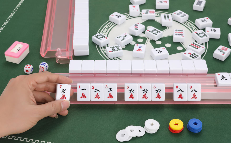 mahjong racks with pusher