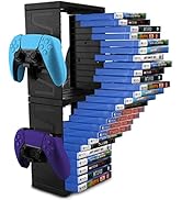 SIKEMAY Game Storage Tower for PS5/ PS4/ Xbox Series S &amp; X/Xbox, Universal Video Games Discs Orga...