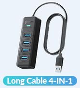 USB Hub, PHIXERO 4-Port USB 3.0 Hub Multi USB Port Expander with 1.6ft Cable, Fast Data Transfer ...