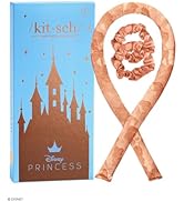 Disney x Kitsch Satin Heatless Hair Curler Set - Heatless Curls Overnight, Hair Rollers for Soft ...