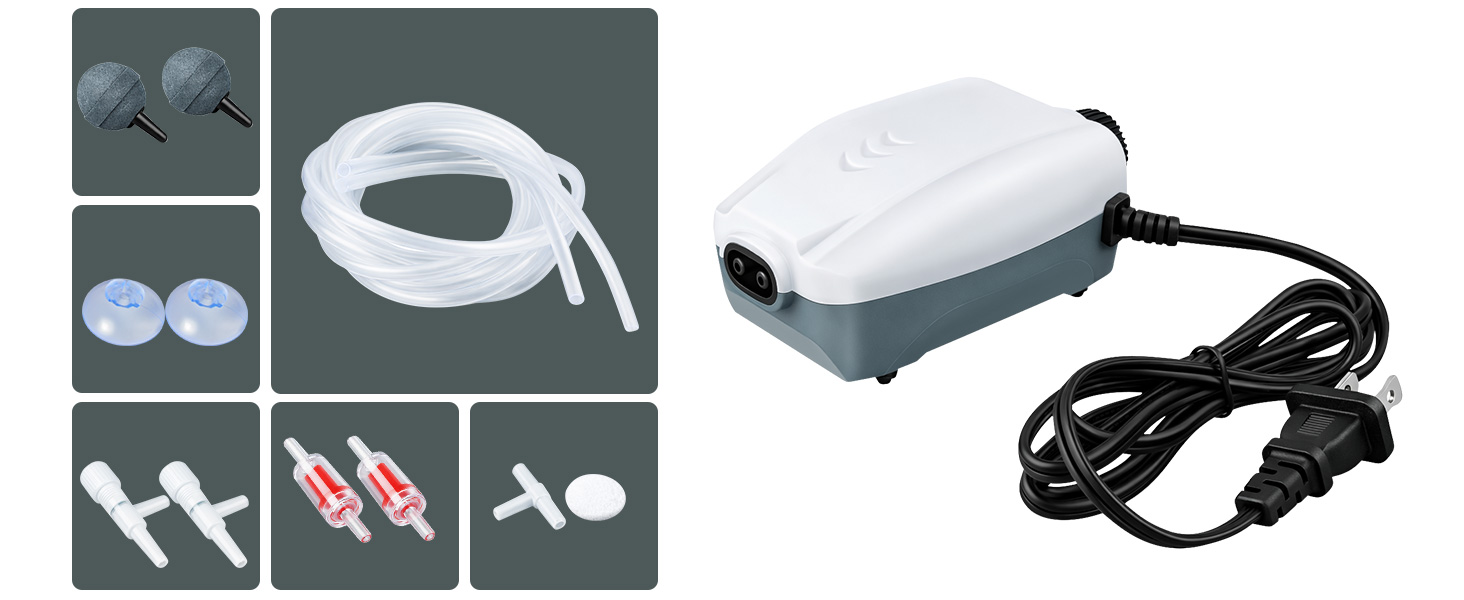 aquarium air pum p with accessories