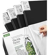 Binder with Plastic Sleeve 4 Pack 8.5"x11" Demo Book Black Portfolio Folder with Protective Film ...