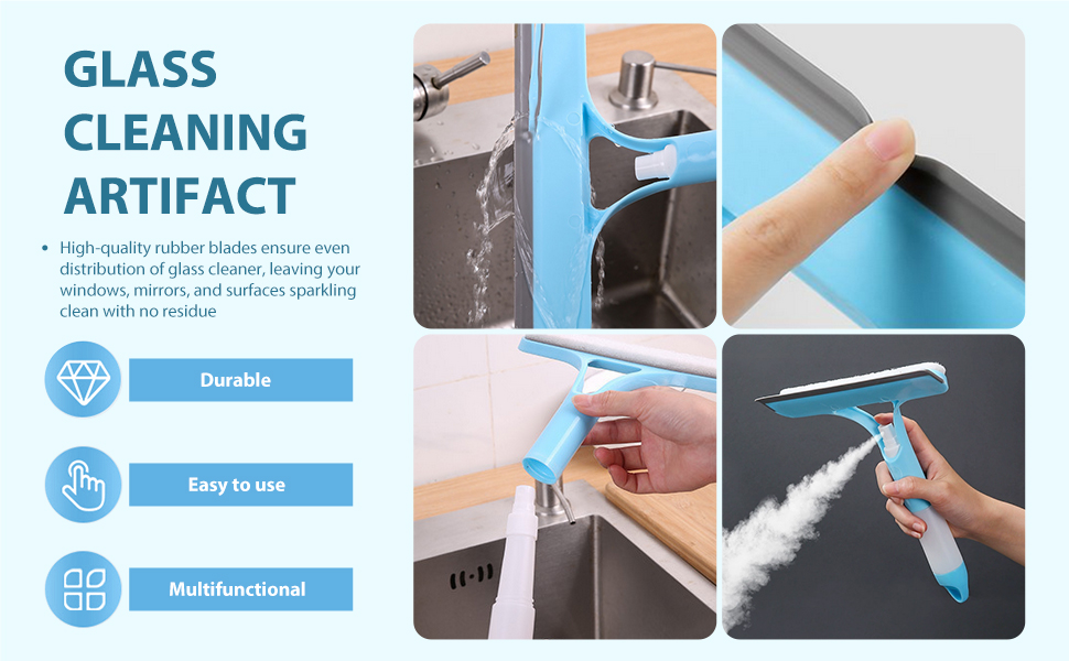 window squeegee with sprayer
