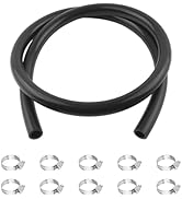5Ft 5/8 Car Heater Hose with 10PCS Clamps,ID 16mm &amp; OD 24mm Coolant Hoses to Transport Air/Water,...