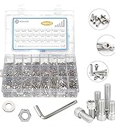 WZHUIDA 660 Pcs M2 Screw Assortment,M2*4mm/6mm/8mm/10mm/12mm/16mm, Stainless Steel, Metric Hex So...