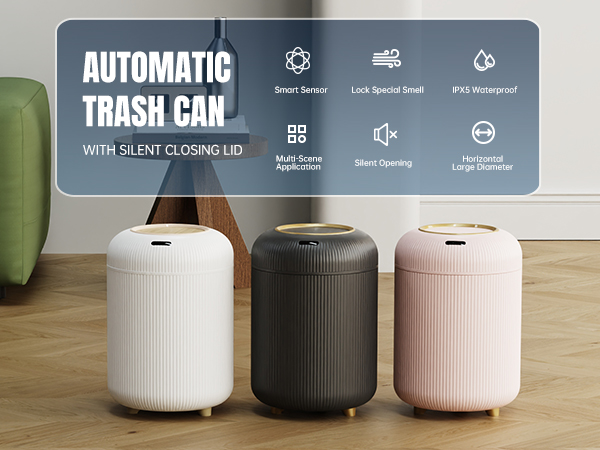 automatic trash can bathroom