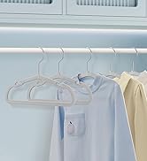 SONGMICS Baby Hangers 50 Pack, 11 x 6.9 Inches, Kids Hangers for Closet, Non-Slip Velvet Hangers,...