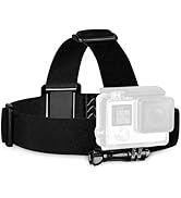 Head Strap Mount Compatible with GoPro Hero 13 12 11 10 9 8/AKASO EK7000 Brave 4 5 6 7 LE V50X/Dr...