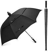 G4Free 62 Inch Umbrella with Telescopic Sleeve Waterproof Large Golf Windproof Rain Umbrellas Non...