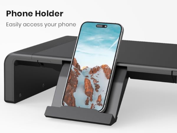 computer stand riser with phone stand