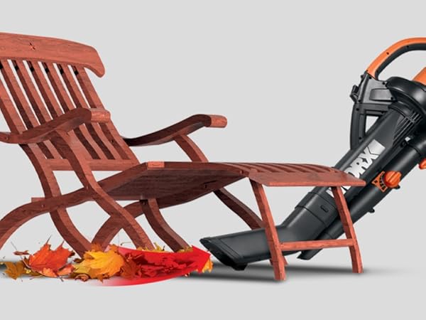 WORX WG509 Corded Leaf Blower/Vacuum/Mulcher - Get into Narrow Spaces