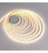 12V LED Strip Lights SMD 2835 Dimmable Tape Light 16.4FT 4000K Natural White 600Leds Density UL P...